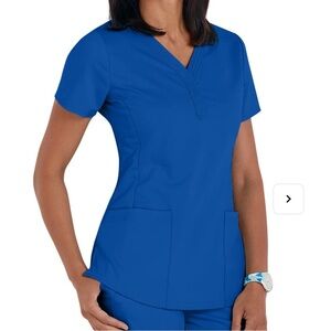 Healing Hands Cobalt Blue Scrub Top, Women’s Sz M